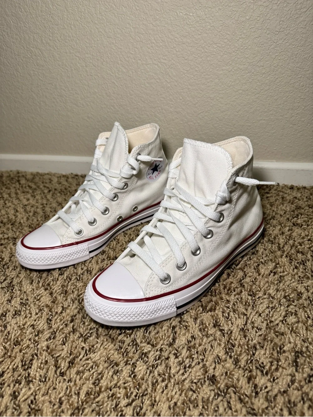 Converse Women’s Chuck Taylor All Star High Top Sneakers - White - Picture 3 of 9